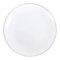 Smarty Had A Party 10.25" White with Gold Rim Organic Round Disposable Plastic Dinner Plates (120 Plates), 120PK 930WHG-CASE - alternate 2